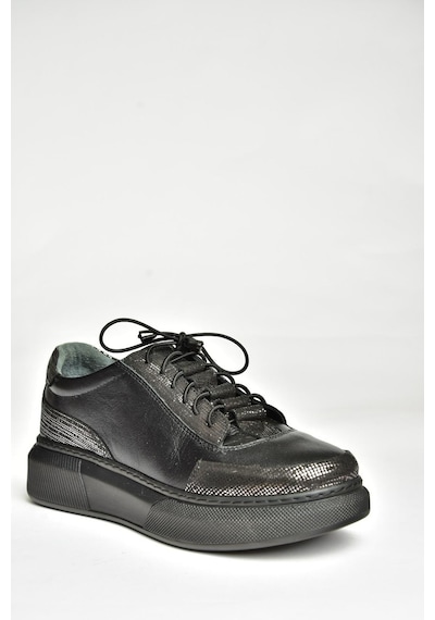Fox Shoes U540702103 Siyah Hakiki Deri Spor Ayakkabı Sneakers Siyah-hakiki Deri Siyah