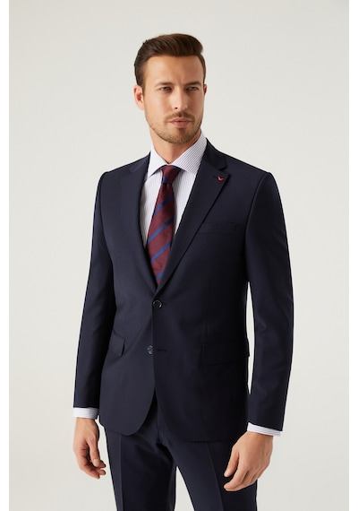 D's Damat Ds Damat Slim Fit Lacivert Yünlü Travel Takim Elbise 4he05ob35577m 105