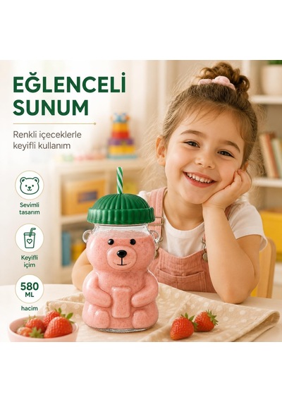 Sogud Cam Bardak - 580 Ml Pipetli Soğuk İçecek Bardağı - Borosilikat Cam Kupa - Ayıcıklı Figürlü Barista Kahve Bardağı - Smoothie Limonata Ice Tea Kokteyl Ve Meyve Suyu İçin Yazlık Sunum Asorti Renk Beyaz - Çok Renkli Sogud Cam Bardak - 580 Ml Pipetli Soğuk İçecek Bardağı - Borosilikat Cam Kupa - Ayıcıklı Figürlü Barista Kahve Bardağı - Smoothie Limonata Ice Tea Kokteyl Ve Meyve Suyu İçin Yazlık Sunum Asorti Renk Beyaz - Çok Renkli