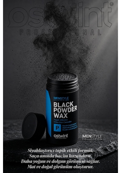 Ostwint Professional Siyahlaştırıcı Şekil Verici Topik Etkili Pudra Wax 20 G