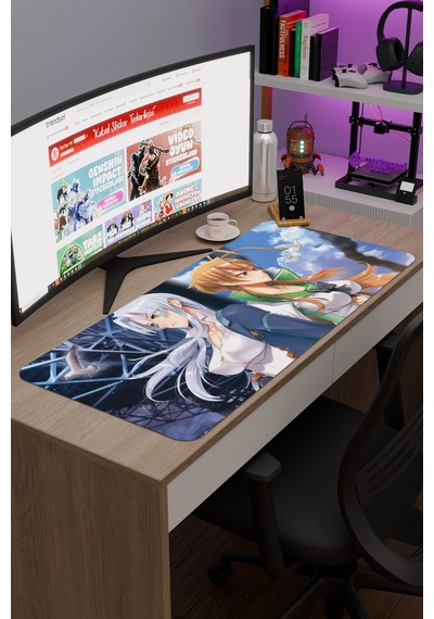Highschool Of The Dead Anime V3 - 90x40 Xxl Gaming Kauçuk Kaymaz Taban Mouse Pad Fare Altlığı