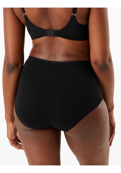 Marks & Spencer 5'li Cotton Lycra Full Brief Külot Seti T61004934p Siyah