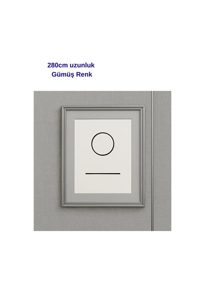 Gümüş Kendinden Yapışkanlı 1 Adet 0.8mm X 280cm Duvar, Mobilya Kenar Dekoratif Koruma Şerit Çıta