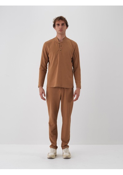 Xint Camel Pamuk Dokulu Regular Fit Sweat Pantolon 380187
