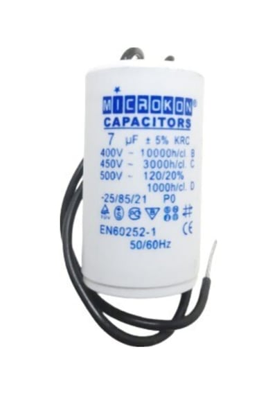 7 Mf Plastik Tüp Kondansatör 400-450 V (daimi)