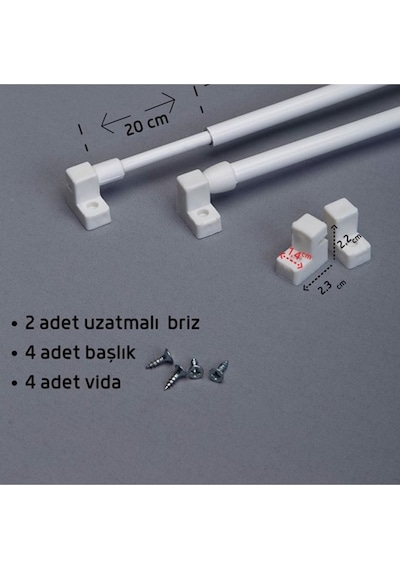 Briz Tül Çubuklu Kar Beyaz Tül Sade Düz Briz Dikim Özel Ölçülerde (375207447)