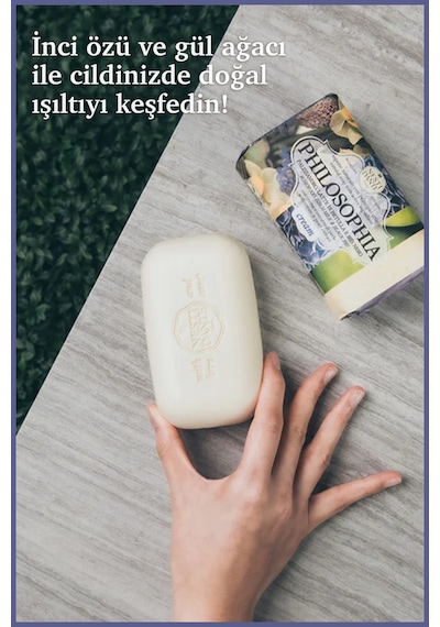 Philosophia Cream Aydınlatıcı ve Nemlendirici İnci Özü İris Gül Ağacı Katı Sabun 250 G