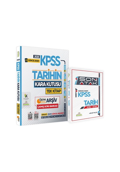 2025 Kpss Tarih Kara Kutusu Çıkmış Soru Bankası Ve Son Atak Özgün Pratik Görselli Not Kitabı