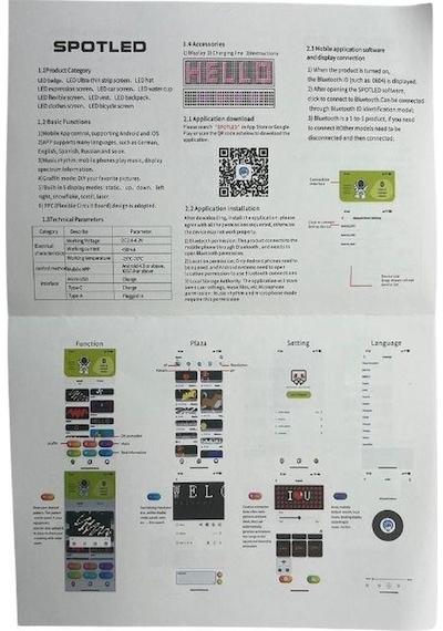 Bluetooth Lu Telefon Kontrollü Çanta Ekranı S3264 Flexible Matrix Led Ekran 5v 64 64 Dots 250 250mm