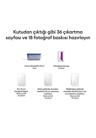 Cricut 2013579 Stickerpix Print Sticker Ve Fotoğraf Yazıcısı