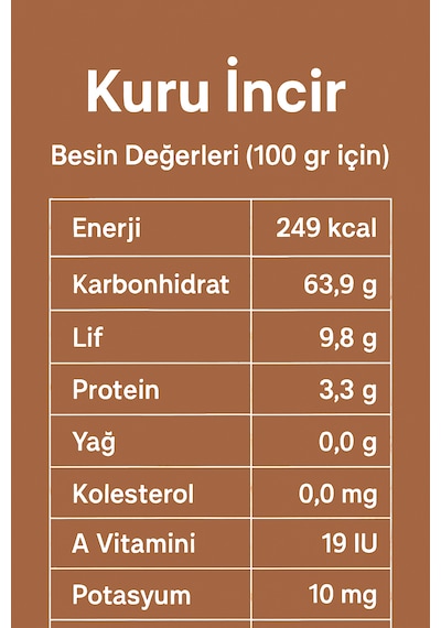 Erali Gıda Kuru İncir Orta Boy 1 KG