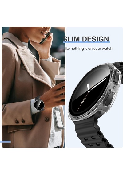 Samsung Uyumlu Galaxy Watch 8 44mm Sert Pc Kasa Ve Ekran Koruyucu 14