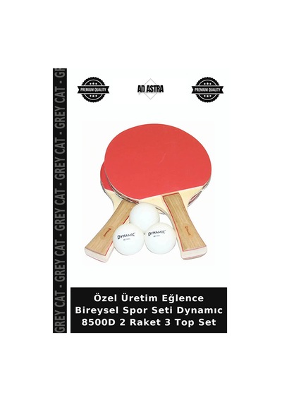 Özel Üretim Eğlence Bireysel Spor Seti Dynamıc 8500d 2 Raket 3 Top Set