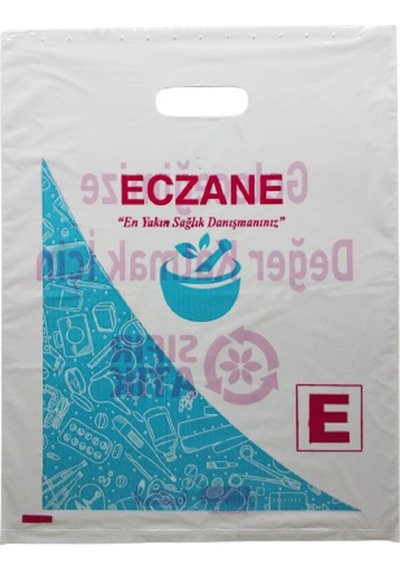 Eczane Poşeti Bio Büyük Elgeçme 1000 Adet 28 x 40 CM
