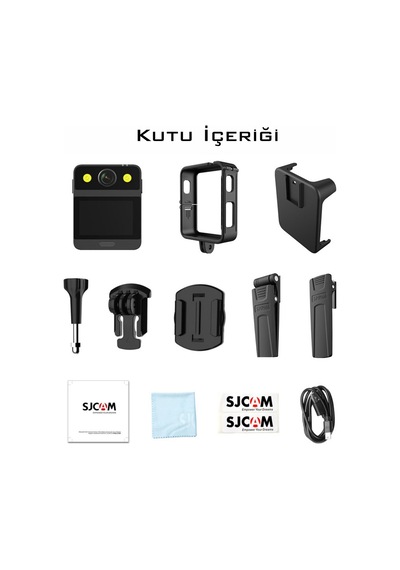 SJCAM A20 Vücut Kamerası Güvenlik Polis Ekipmanı IP65 4K Video 2.33” Dokunmatik Ekran 16MP Siyah