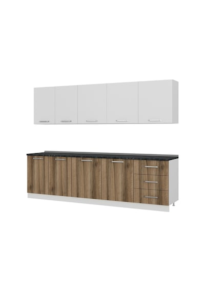 Minar 280 Cm Mutfak Dolabı Beyaz Dore 280-D2 Beyaz