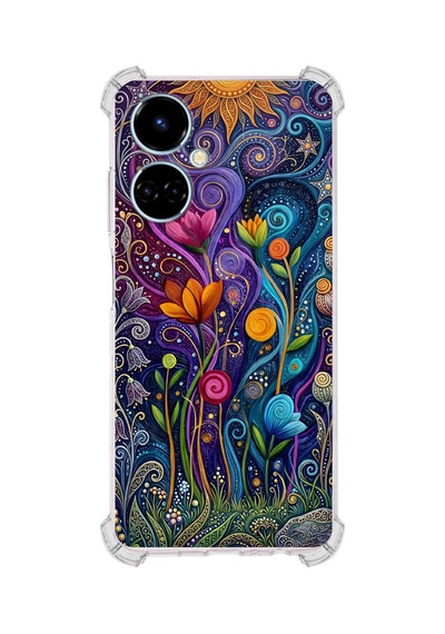Printify Tecno Camon 19 İle Uyumlu Düşlerin Dansı Serisi Rüyalar Ötesi Tasarımlı Uv Baskılı Köşe Korumalı Antişok Kılıf Şeffaf