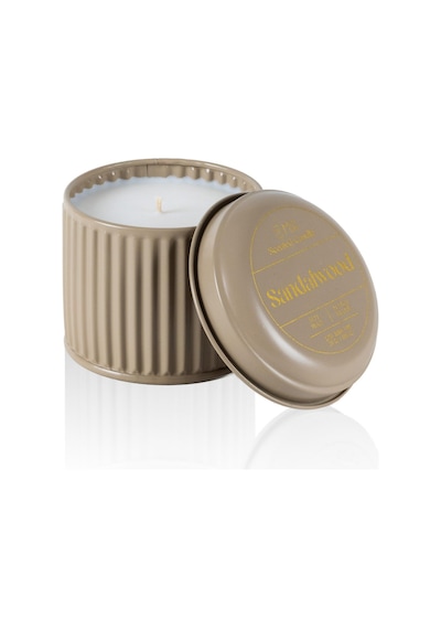 The Mia Calm Sandal Ağacı Kokulu Kahve Kapaklı Mum 600 Gr Beyaz