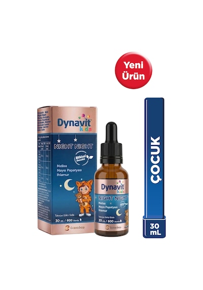 Dynavit Kids Night Night Damla 30ml Çocuklar İçin Melisa, Mayıs Papatyası, Ihlamur - Uyku