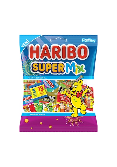 Harıbo Süper Mix Şekerleme 200 G - Karışık Meyveli Lezzetler 4'li Avantaj Paketi - 4 Adet Tarı