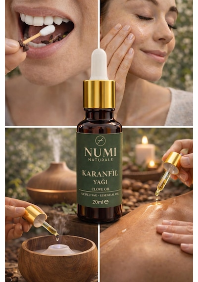 Karanfil Yağı 20 Ml %100 Saf Clove Oil Uçucu Yağ Aromaterapi Ve Cilt Bakımı