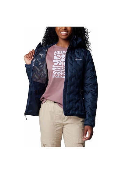 Columbia Delta Ridge Iı Down Hooded Jacket Kadın Outdoor Mont Wk2769 Lacivert