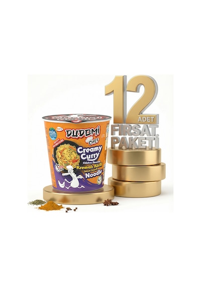 Dudomi Bardak Kremalı Körili Tavuk 12x80 Gr