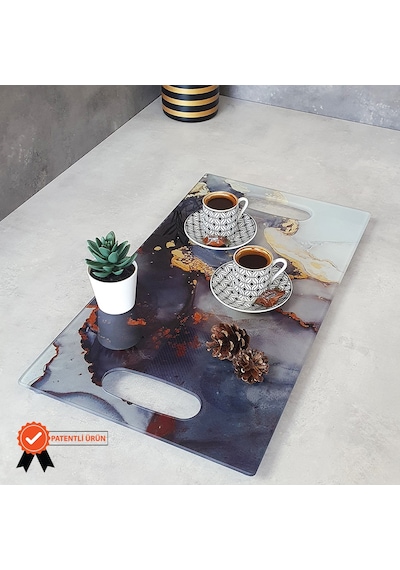 Decorita Cam Tepsi Stark Mermer 29Cm X 52Cm