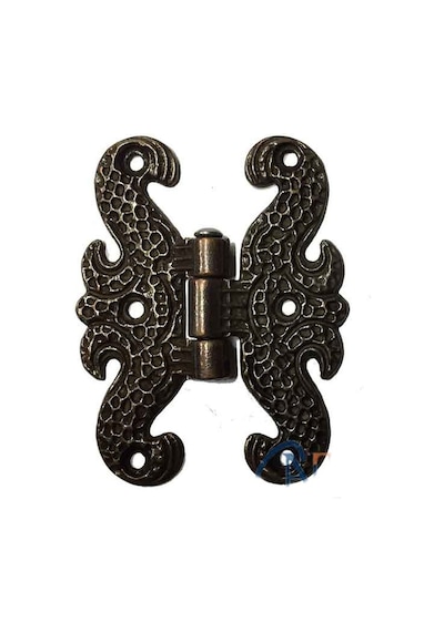 Zamak Kelebek Menteşe - Büyük, 50x67mm, Oksit, 100 Adet