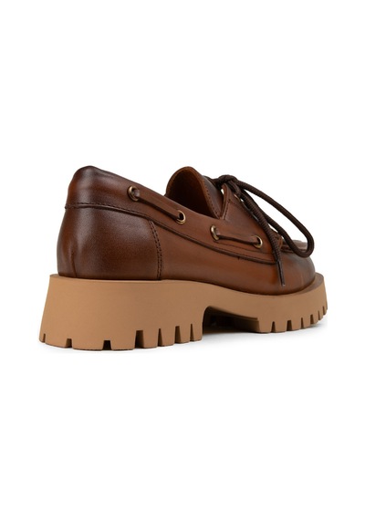 Deery Kadın Hakiki Deri Taba Renk Marin Loafer - 02036ztbac02