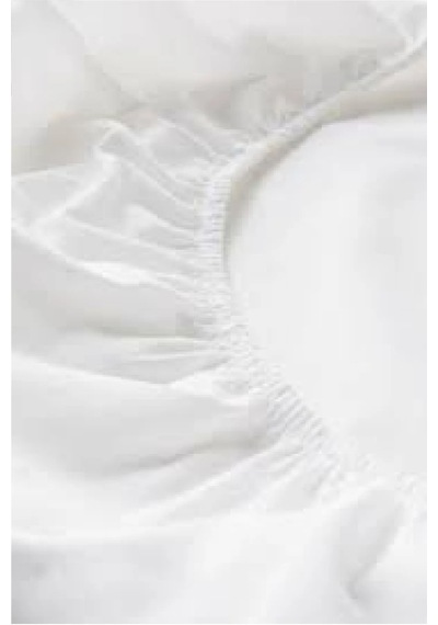 Evony Sıvı Geçirmez Micro Kumaş Fitted 160x200+30 Cm Alez Yatak Koruyucu Beyaz