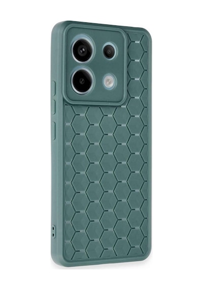 Xiaomi Redmi Note 13 Pro 5g Uyumlu Kılıf Petek Silikon Kapak - Koyu Yeşil