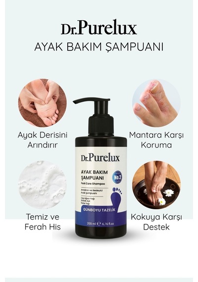 Ayak Tırnak Bakım, Koku Karşıtı Ayak Bakım Şampuanı 200ml