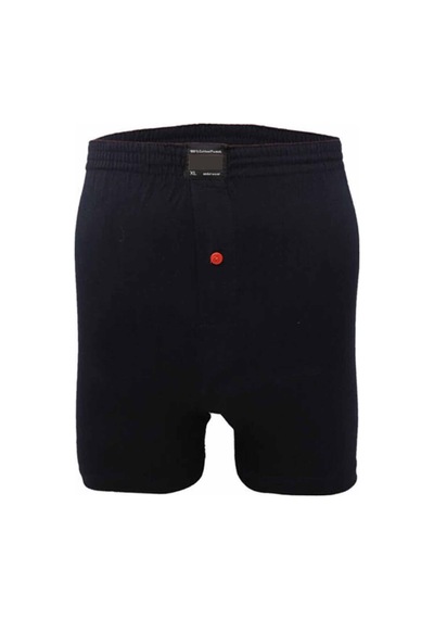 Royaleks Düğmeli Pamuklu Erkek Penye Boxer Lacivert - 1146A M