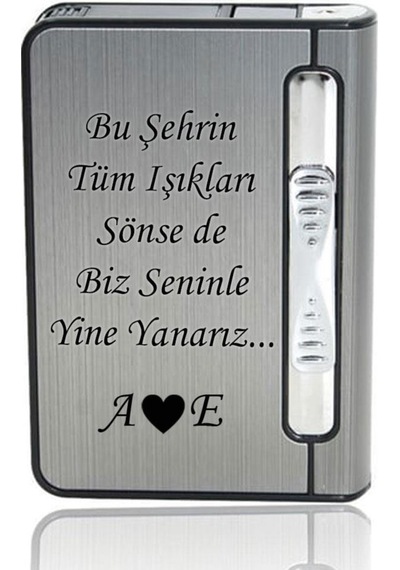Kişiye Özel Mesajlı Jet Çakmaklı Tabaka