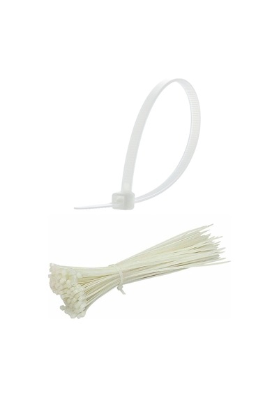 Hubrendy Çer 100 Adet Plastik Cırt Kelepçe Kablo Bağı Kablo Düzenleyici-4.8 X 380 Mm