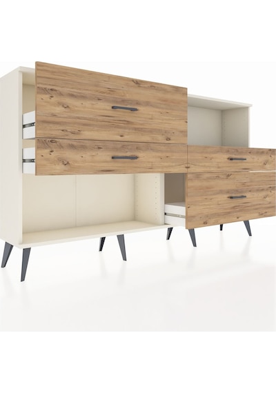 Arges Konsol Tek Raflı 4 Çekmeceli 176x30x99 Aytaşı-antrasit/çam Aytaşı-antrasit/çam Arges Konsol Tek Raflı 4 Çekmeceli 176x30x99 Aytaşı-antrasit/çam Aytaşı-antrasit/çam