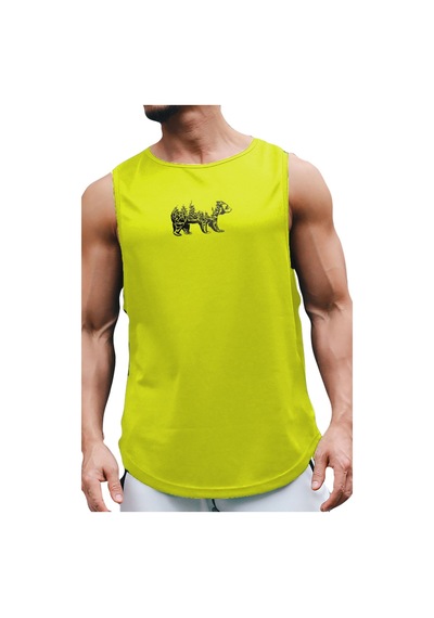 Bluu Bearx Kolsuz Sporcu T-shirt Tank Top Spor Atlet