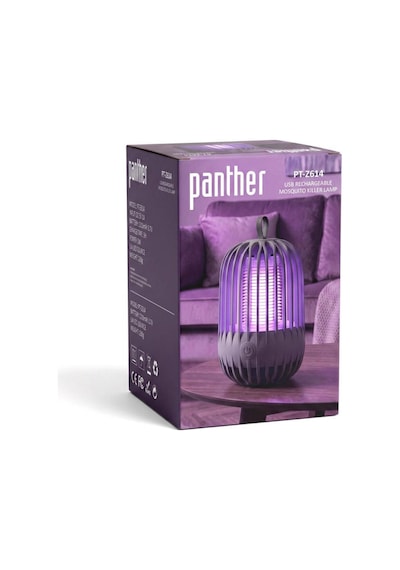 Panther Pt-z614 Usb Şarjlı Sinek Öldürücü Lamba - 2 Renkli Uv Işıklı Sinek Kovucu Gece Lambası