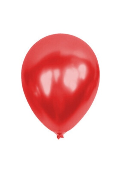 12 Inç Standart Boy Metalik Balon 50 Adet Kırmızı A