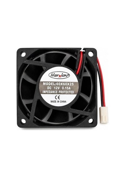 60x60x25 Dc Fan 2p 6cm 12v 0.15a 2 Uçlu