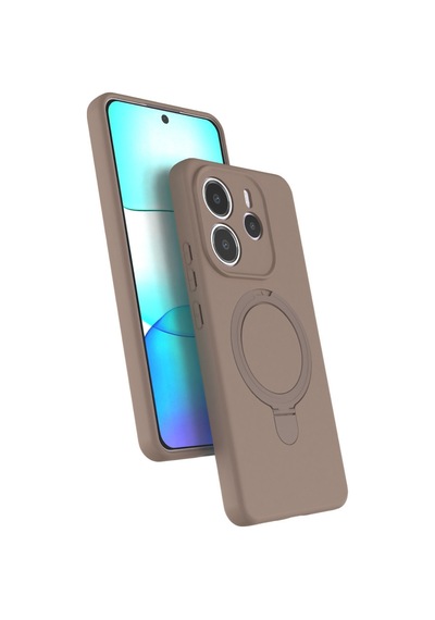 Newface Xiaomi Redmi Note 14 4g Regal Magsafe Standlı Kapak - Çöl Titanyum Çöl Titanyum