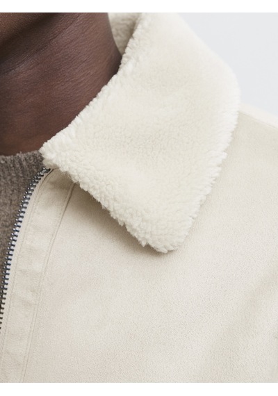 Jack & Jones Jack Jones Erkek Yakası Kürklü Bomber Ceket 12282444 Krem