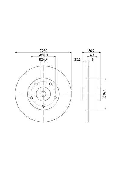 Bosch Fren Diski Arka [5D 260Mm] Fluence Megane III 1.6 16V 10 K4
