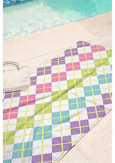 Geometrik Renkli Baklava Desenli Plaj Havlusu - Modern Pastel Çizgili Hızlı Kuruyan Mikrofiber Havlu Yağmur Rüyası Geometrik Renkli Baklava Desenli Plaj Havlusu - Modern Pastel Çizgili Hızlı Kuruyan Mikrofiber Havlu Yağmur Rüyası
