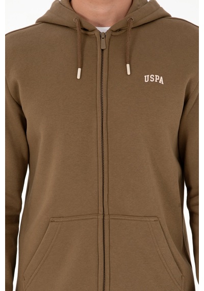 U.S. Polo Assn. Erkek Haki Şardonlu Örme Hırka 50293146-VR027