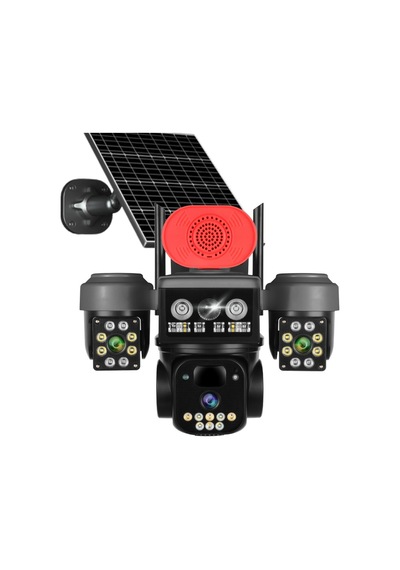 Onqam On4-4g 3x2mp 4g Dış Mekan Güneş Enerjili Pt Güvenlik Kamerası - 3 Lensli, Siren Hoparlörlü Onqam On4-4g 3x2mp 4g Dış Mekan Güneş Enerjili Pt Güvenlik Kamerası - 3 Lensli, Siren Hoparlörlü