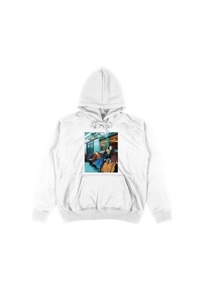 Startmore Adrift Metro Beyaz Oversize Unisex Kapüşonlu Sweatshirt Hoodie Beyaz
