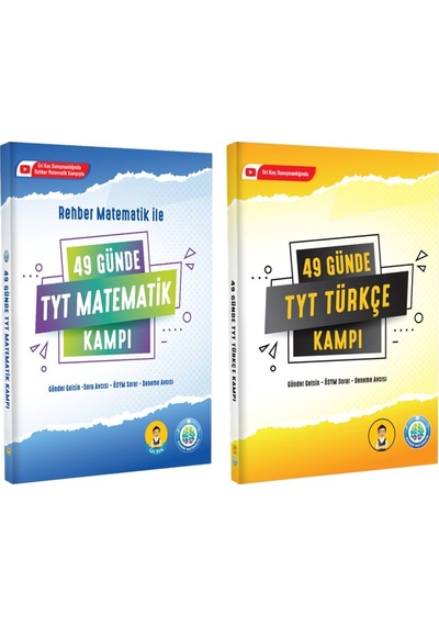 Rehber Matematik Yks Tyt 49 Günde Matematik + Türkçe Kampı 2 Li S