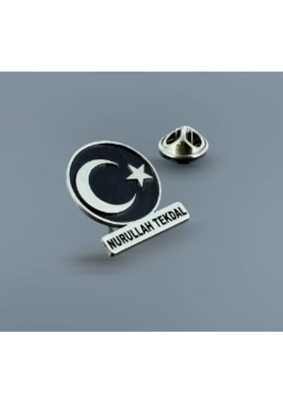 Ayyıldız Gümüş Yaka Rozeti Size Özel İsimli Gümüş